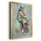 Fantastic Florals Fox, Sitting - Modern Framed Canvas Print