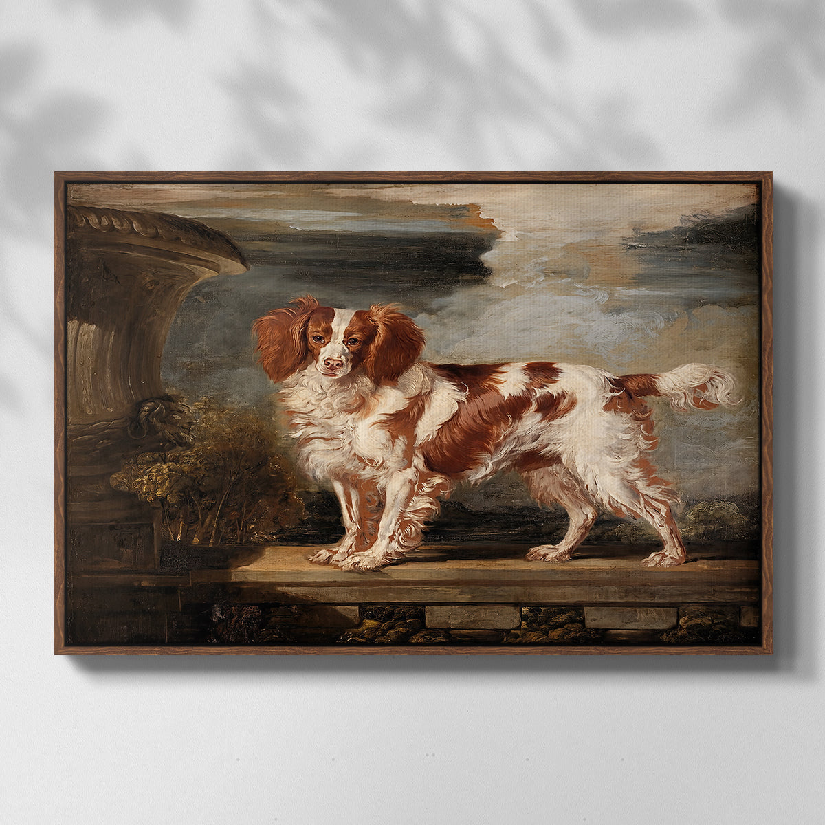 Portrait of Dash, a Favourite Spaniel, Property of Lady Frances Vane-Tempest, 1819 - Floater Framed Canvas Print