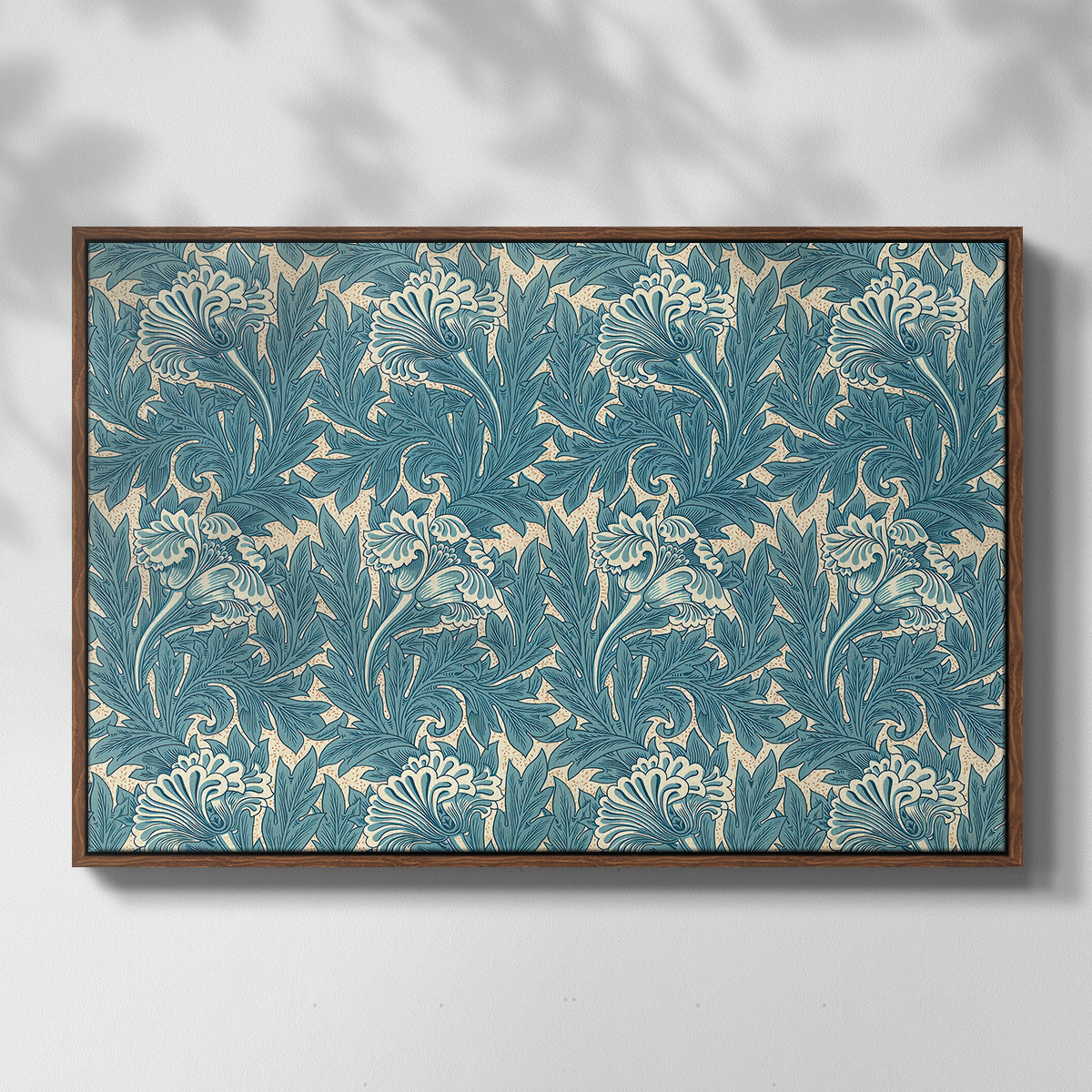 Tulip (Teal), 1875 - Floater Framed Canvas Print