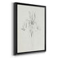 Neutral Iris Sketch I - Modern Framed Canvas Print