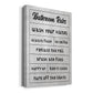 Simple Bathroom Rules Premium Gallery Wrapped Canvas - Ready to Hang