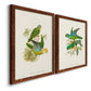 Lime & Cerulean Parrots I - Barnwood Framed Canvas Set