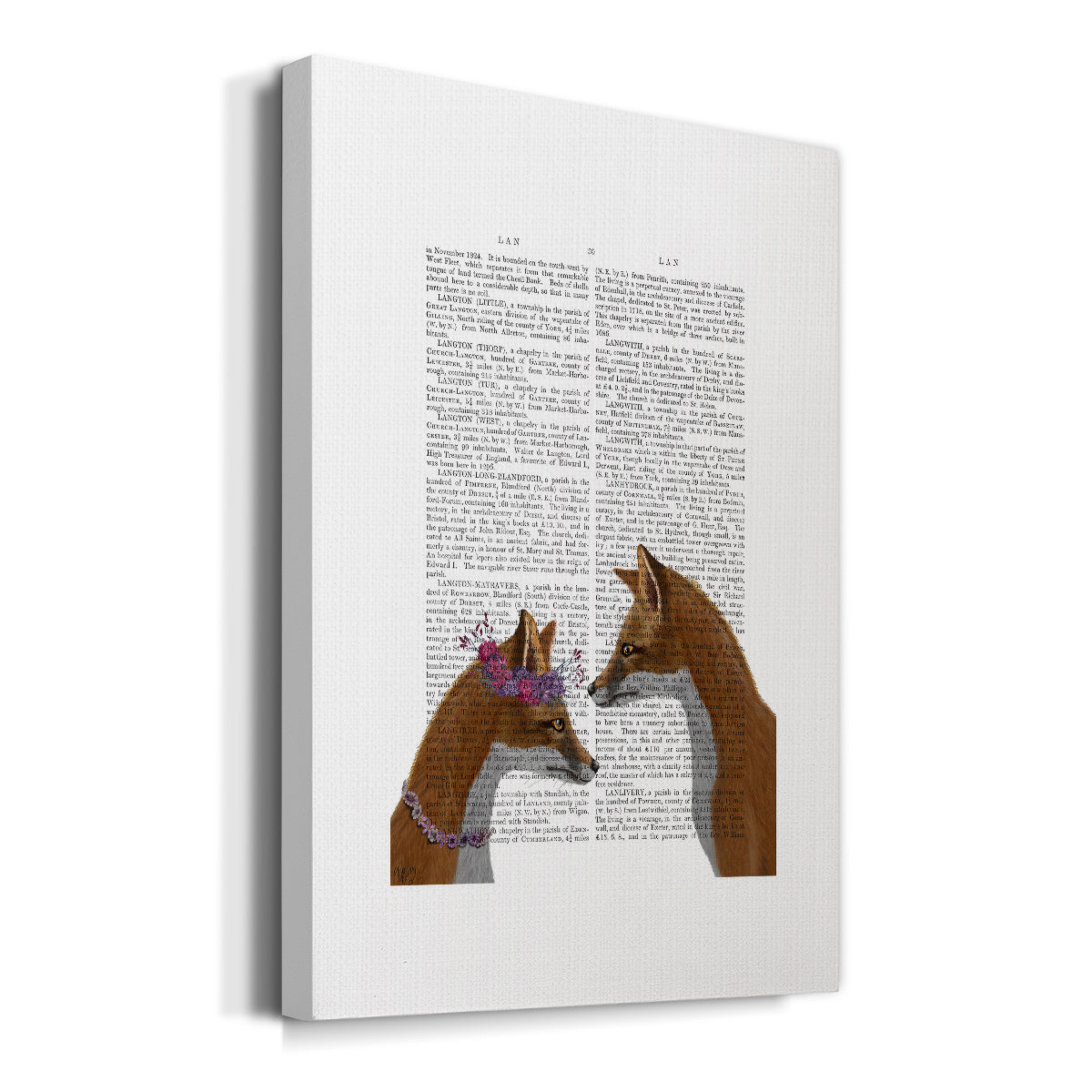 Fox Lovers - Canvas Art Print