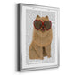 Pomeranian and Heart Glasses - Modern Framed Canvas Print