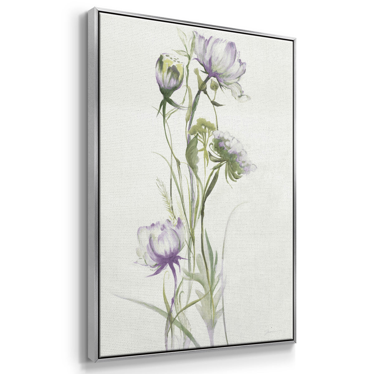 Late Summer Wildflowers I V30 - Framed Premium Gallery Wrapped Canvas L Frame - Ready to Hang