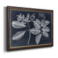 Foliage on Navy IV Premium Framed Canvas- Ready to Hang