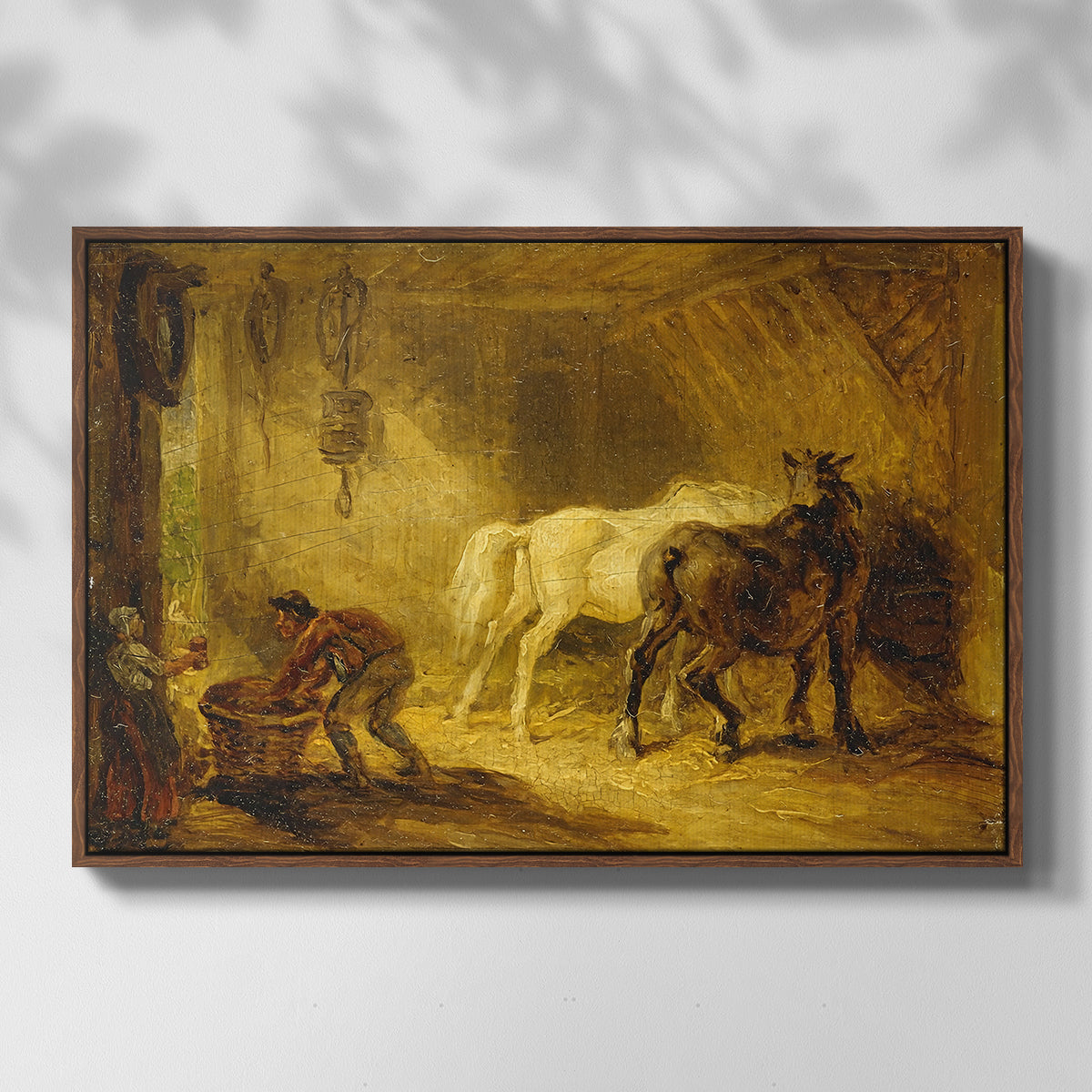 Heath Ewe and Lambs, 1810 - Floater Framed Canvas Print