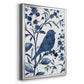 Bluebird Silhouette I - Modern Framed Canvas Print