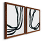 Onyx Ribbon I - Premium Framed Canvas 2 Piece Set - Ready to Hang