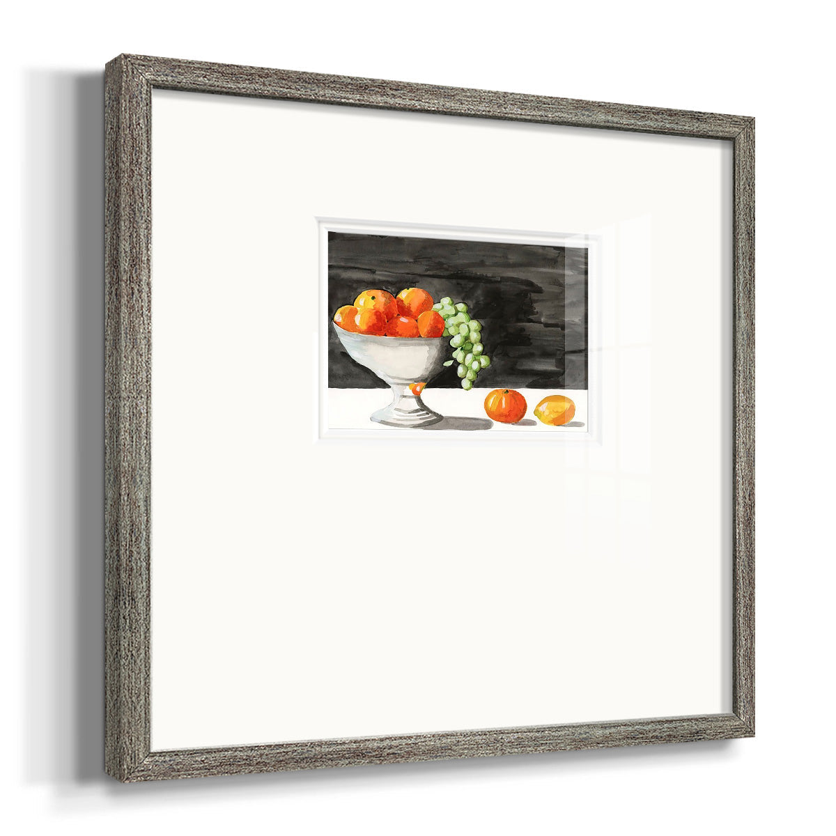 Watercolor Fruit Bowl II Premium Framed Print Double Matboard