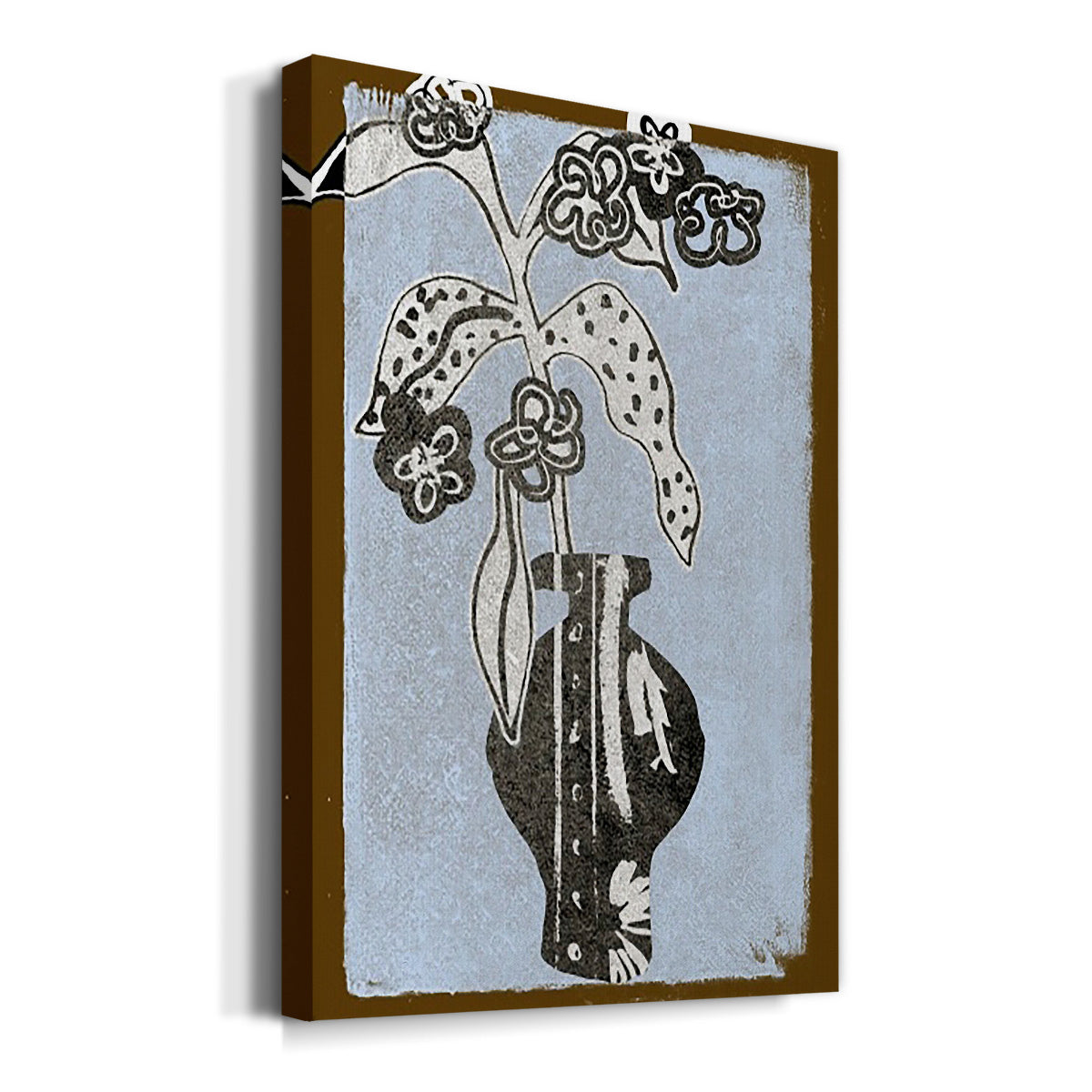 Graphic Flowers in Vase II Premium Gallery Wrapped Canvas - Ready to Hang