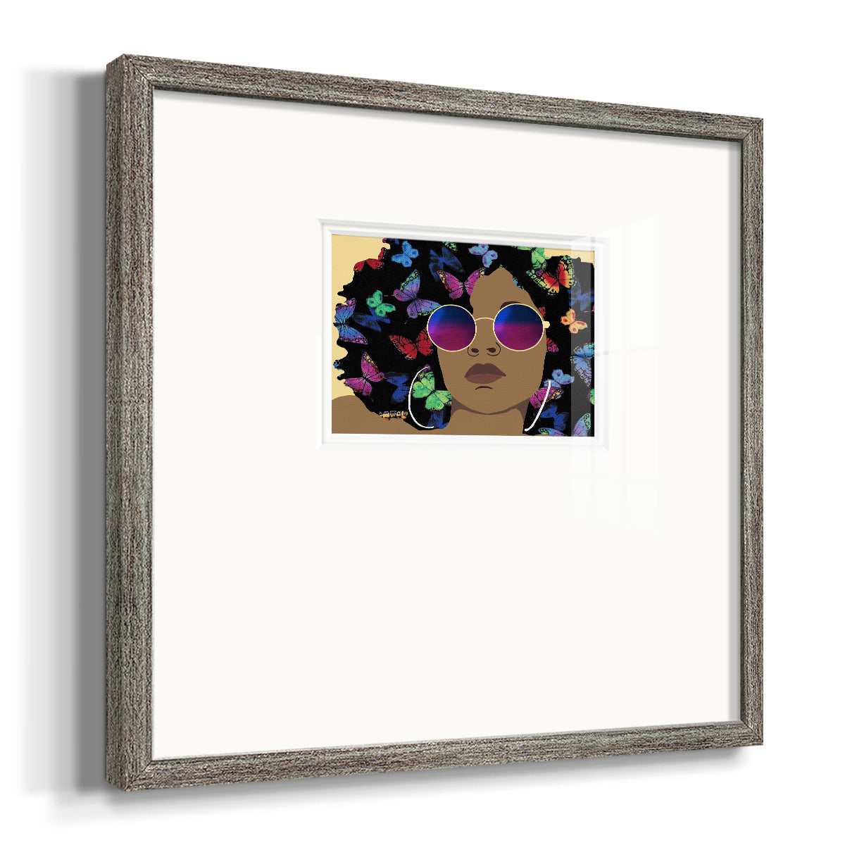 Butterfly Diva I Premium Framed Print Double Matboard