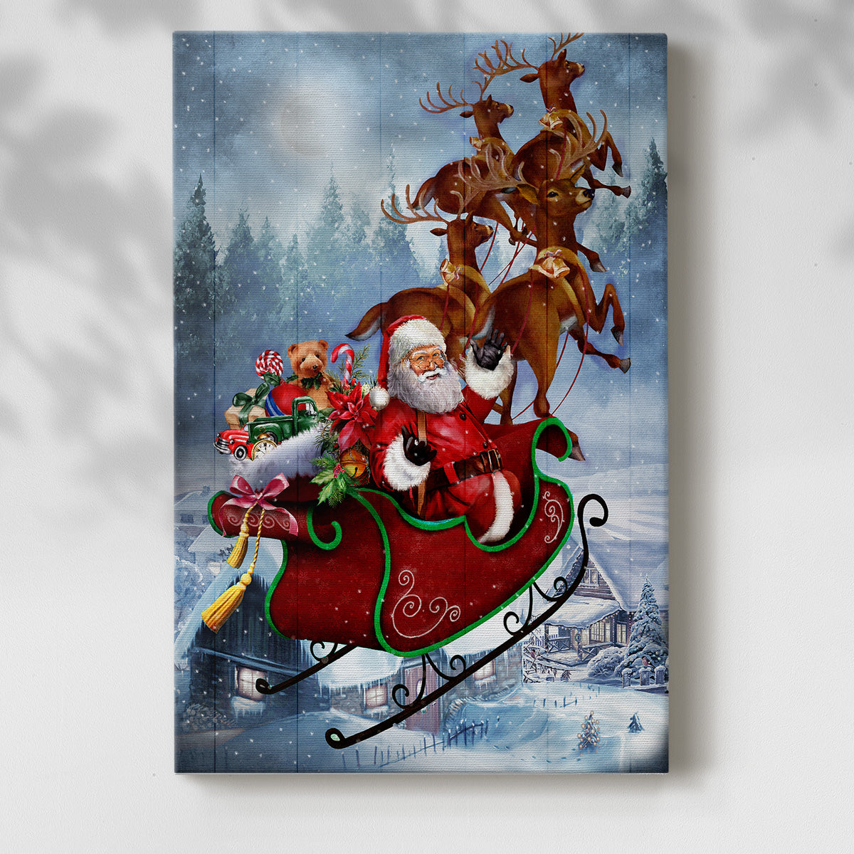 Santa's Sleigh - Gallery Wrapped Canvas