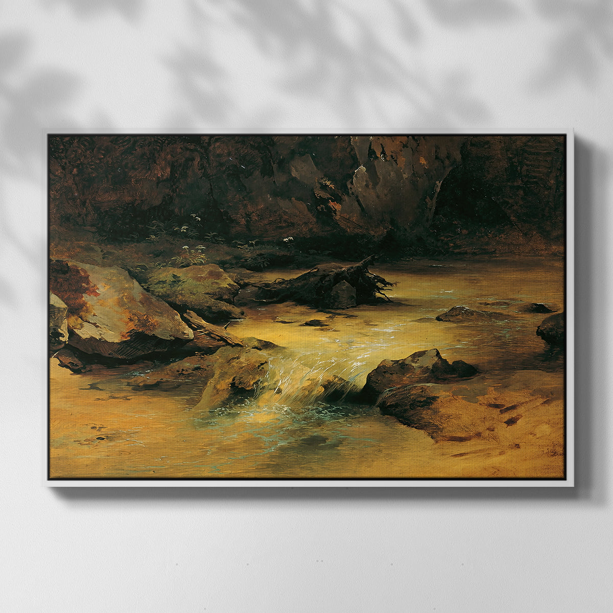 Wildbach (Wild Stream) - Floater Framed Canvas Print