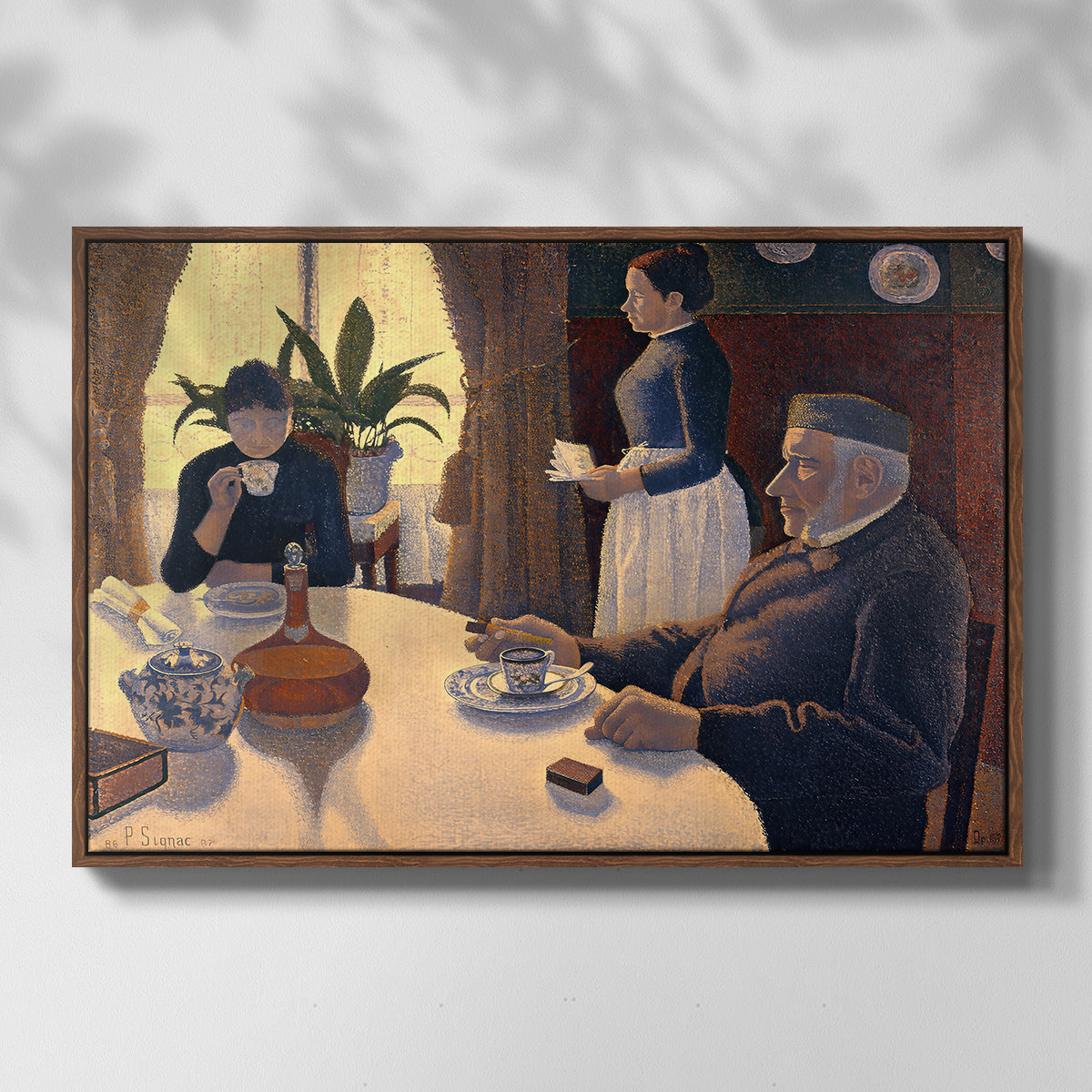 The Dining Room (Breakfast), 1886-1887 - Floater Framed Canvas Print