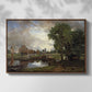 Dedham Lock and Mill, c. 1820 - Floater Framed Canvas Print