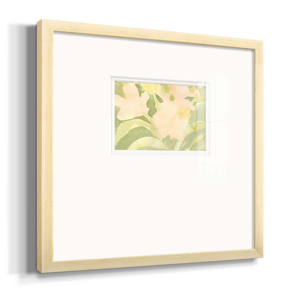 Verdant Floral Abstract II Premium Framed Print Double Matboard