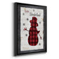 Checkered Snowman II - Modern Framed Canvas Print