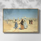 View from the Desert of Cairo with Citadel and Mamluk Tombs in the Background, c. 1889-1890 - Floater Framed Canvas Print