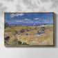 Wheat Field with Reaper, Auvers, 1888 - Floater Framed Canvas Print