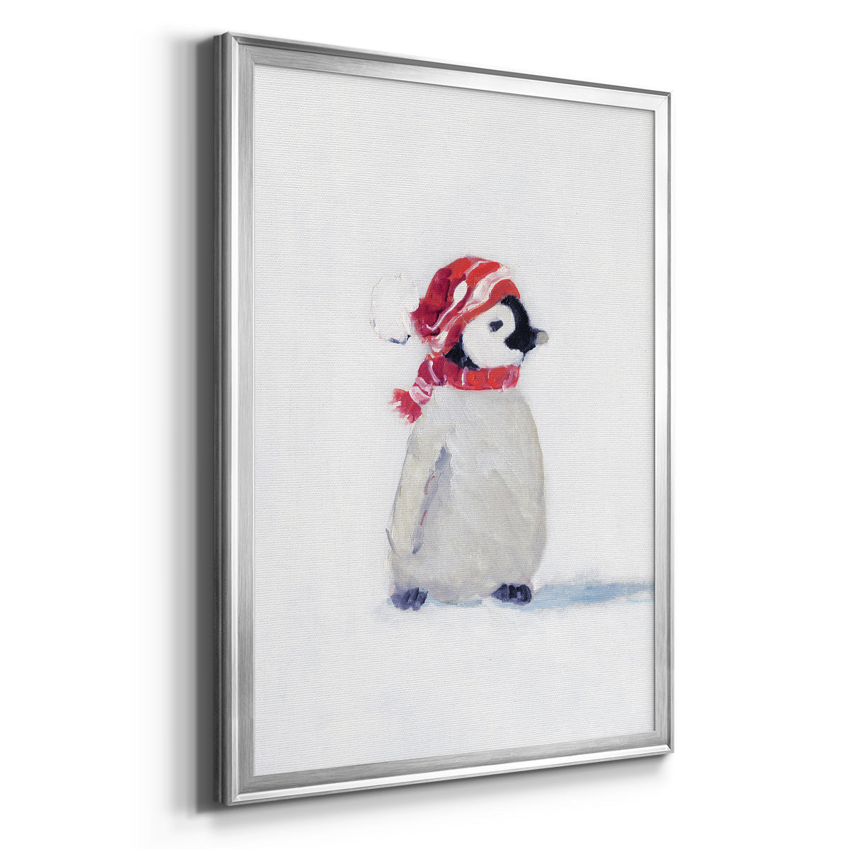 Penguin Play I - Modern Framed Canvas Print