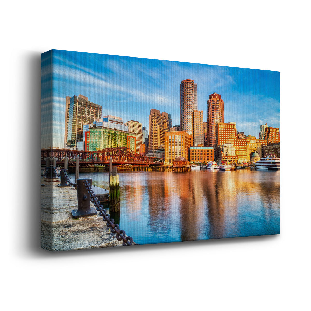 Boston Skyline with Financial District - Canvas Art Print