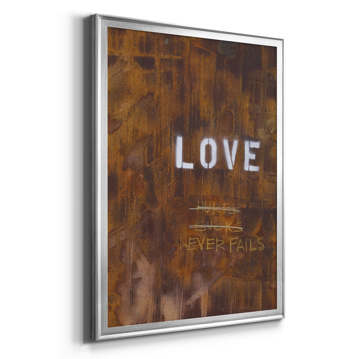 Love Never Fails I - Modern Framed Canvas Print