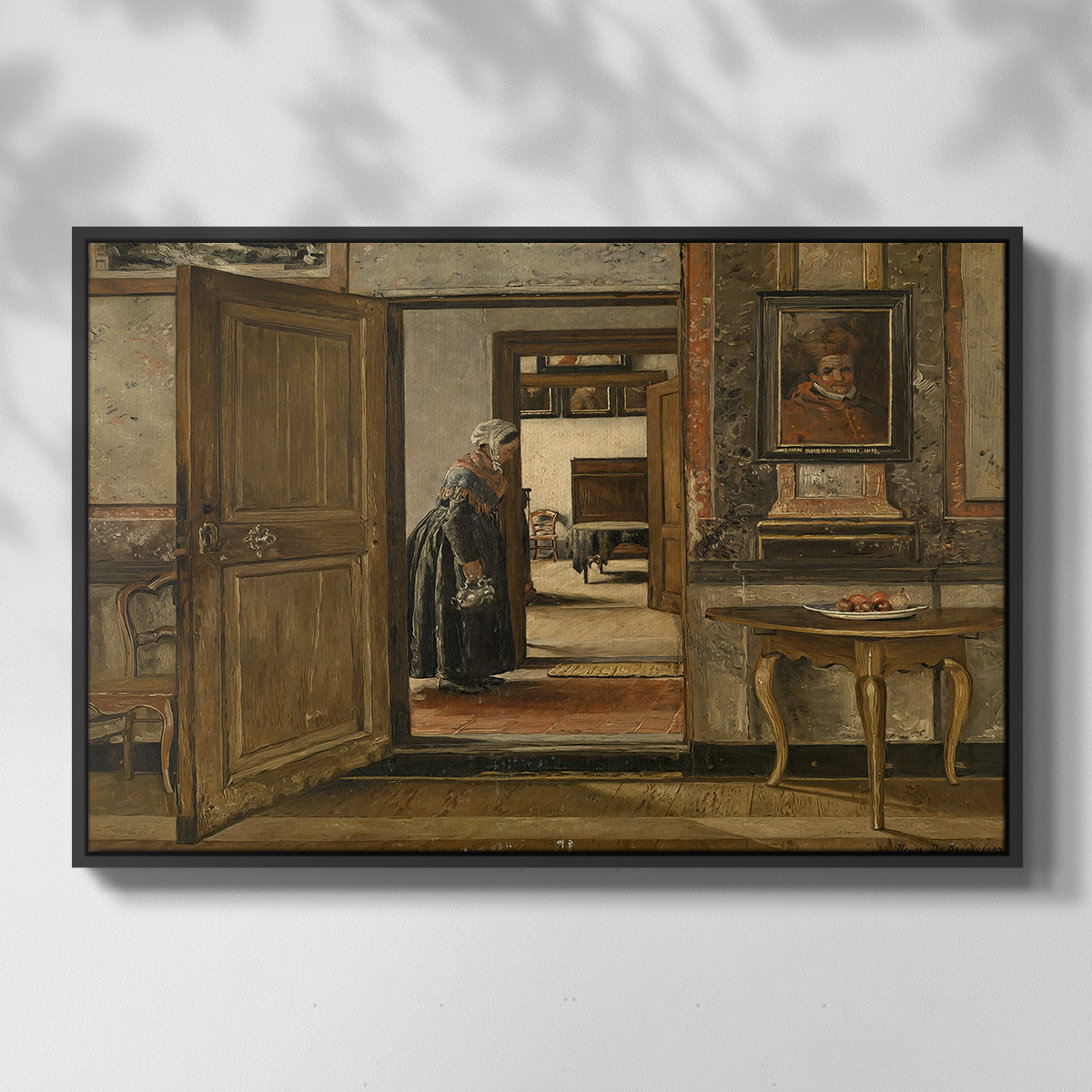 Interior of the Terninck Institution in Antwerp, 1884 - Floater Framed Canvas Print