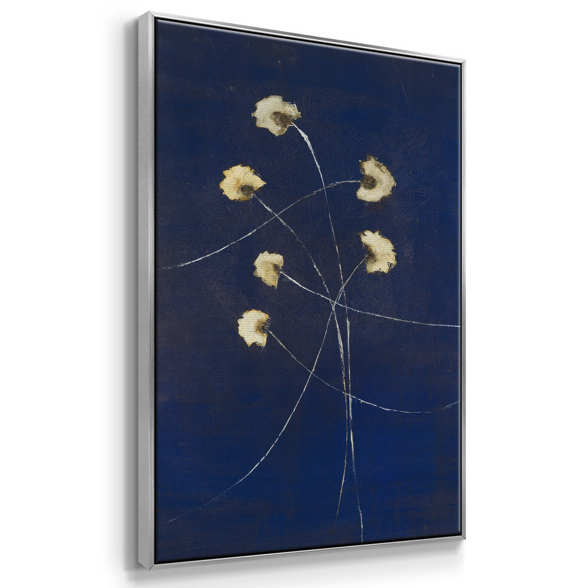 Indigo 2 - Framed Premium Gallery Wrapped Canvas L Frame - Ready to Hang