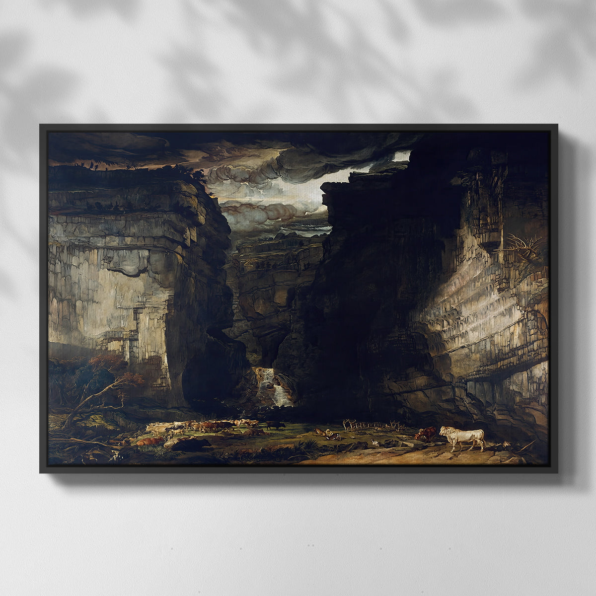 Gordale Scar, c. 1811-1813 - Floater Framed Canvas Print