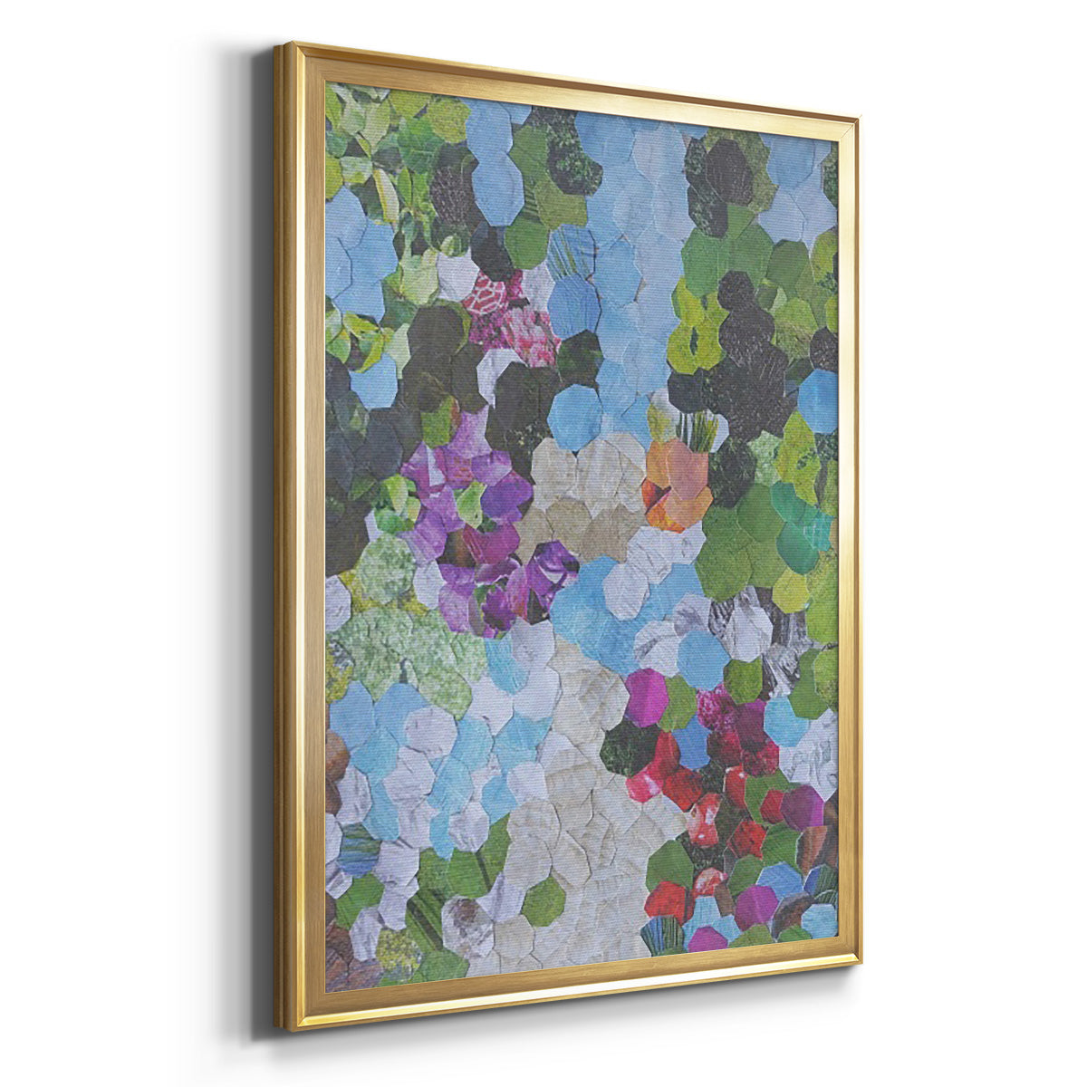 Iris Garden - Modern Framed Canvas Print