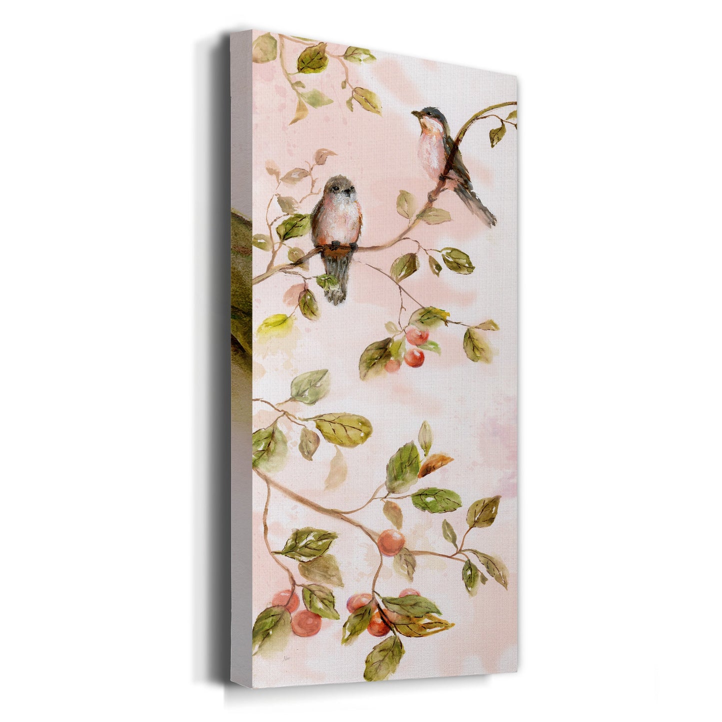 Blushing Birds I - Premium Gallery Wrapped Canvas - Ready to Hang