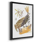 Glowing Garden at Dusk III - Modern Framed Canvas Print