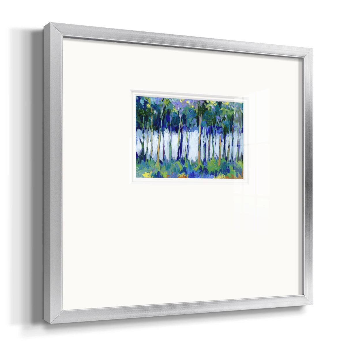 Light Through the Trees- Premium Framed Print Double Matboard