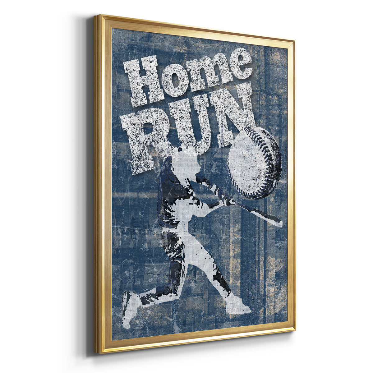 Home Run Hitter - Modern Framed Canvas Print