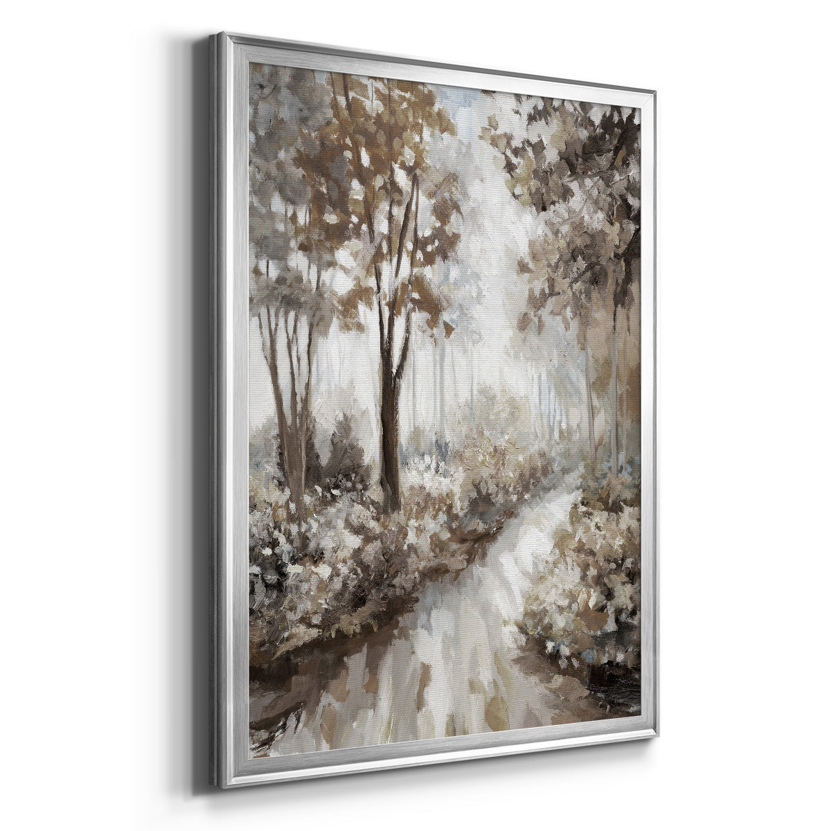 Into the Woods - Modern Framed Canvas Print