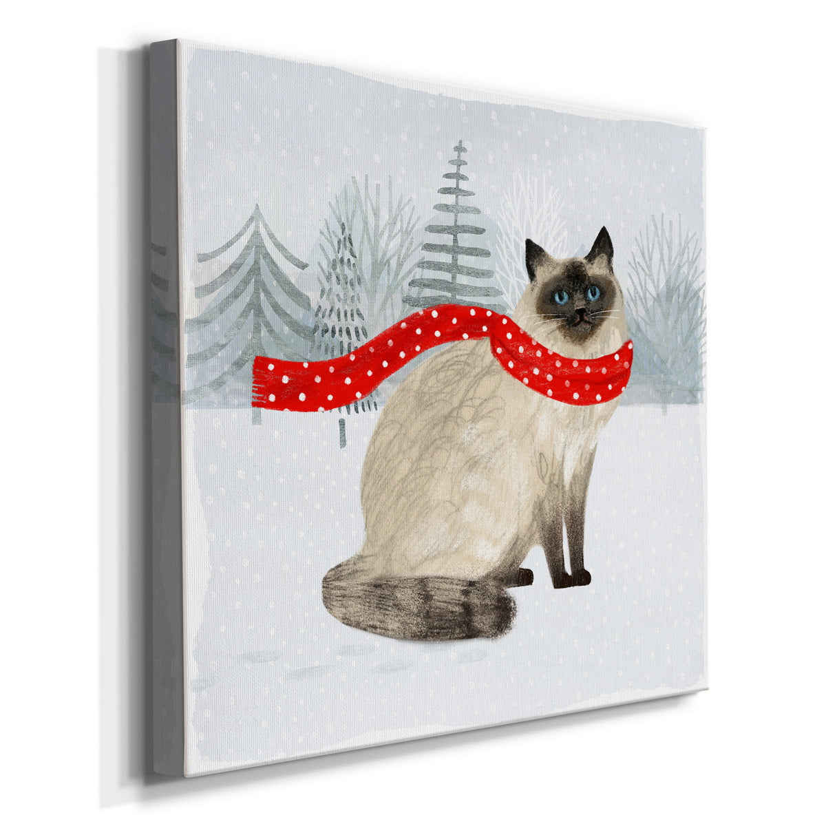 Christmas Cats and Dogs III-Premium Gallery Wrapped Canvas - Ready to Hang