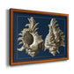 Conch Shells on Navy II Premium Framed Canvas- Ready to Hang