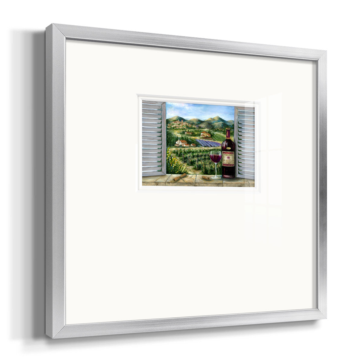 Tuscan Red and Vineyard Premium Framed Print Double Matboard