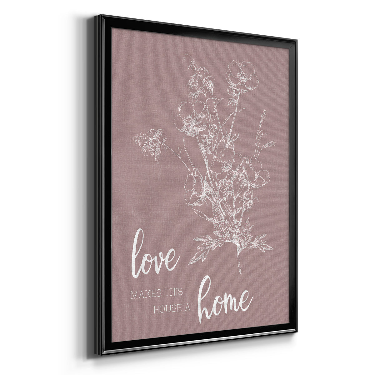 Love Home - Modern Framed Canvas Print