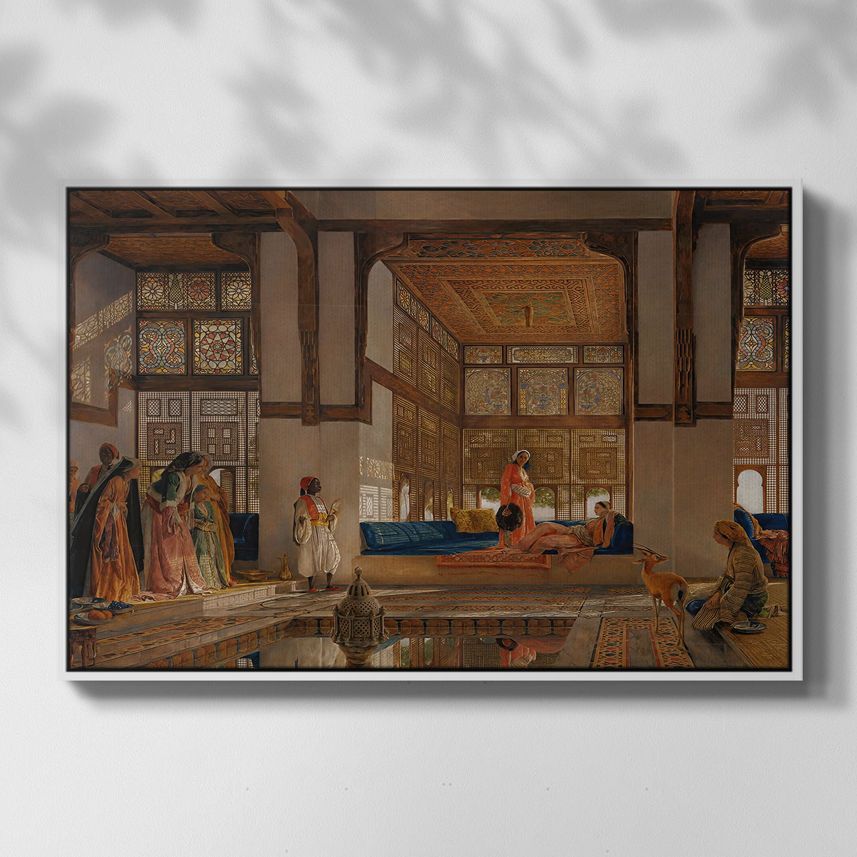 A Lady Receiving Visitors (The Reception), 1873 - Floater Framed Canvas Print