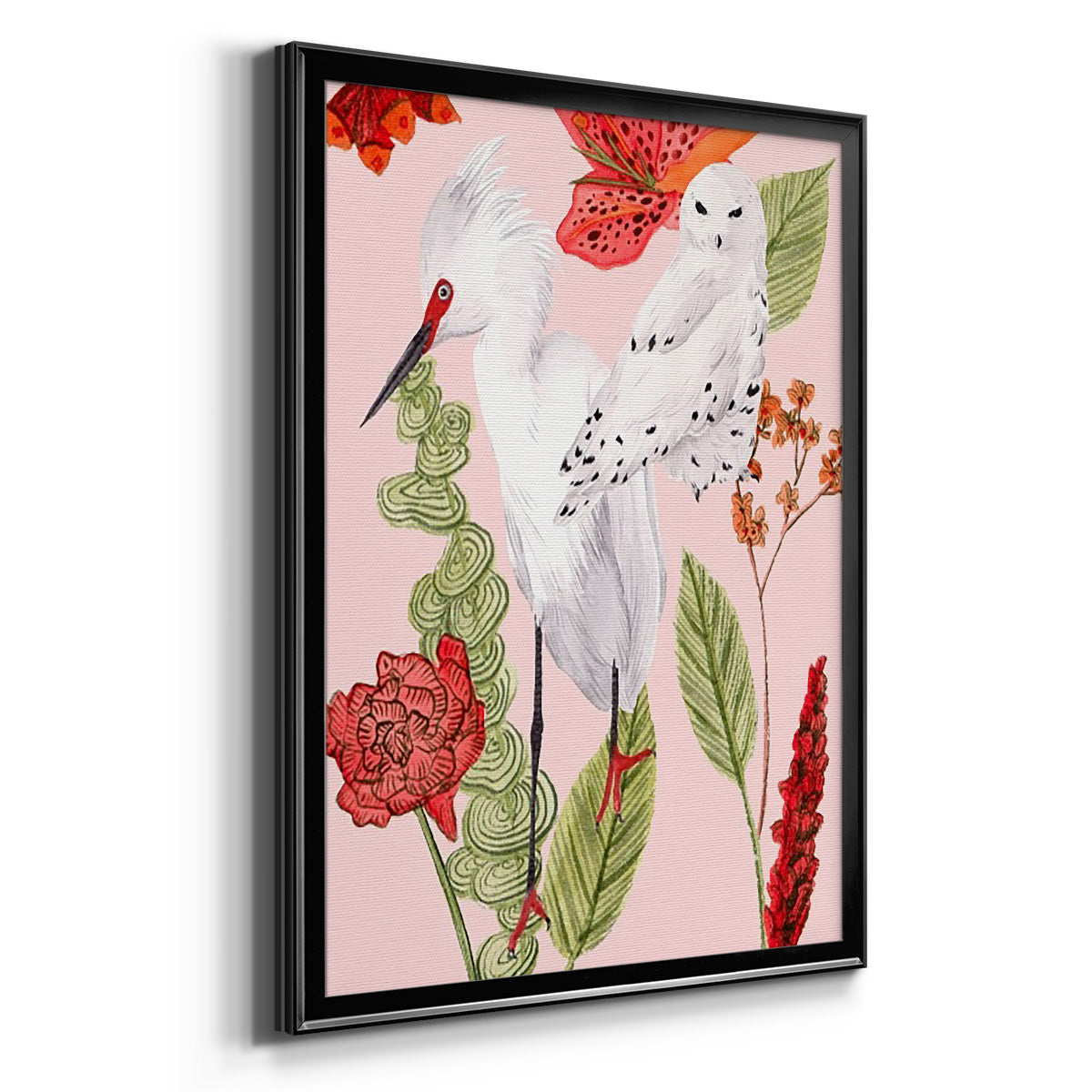 Birds in Motion III - Modern Framed Canvas Print