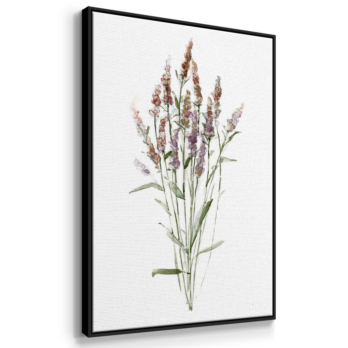 Dainty Botanical I - Framed Premium Gallery Wrapped Canvas L Frame 3 Piece Set - Ready to Hang