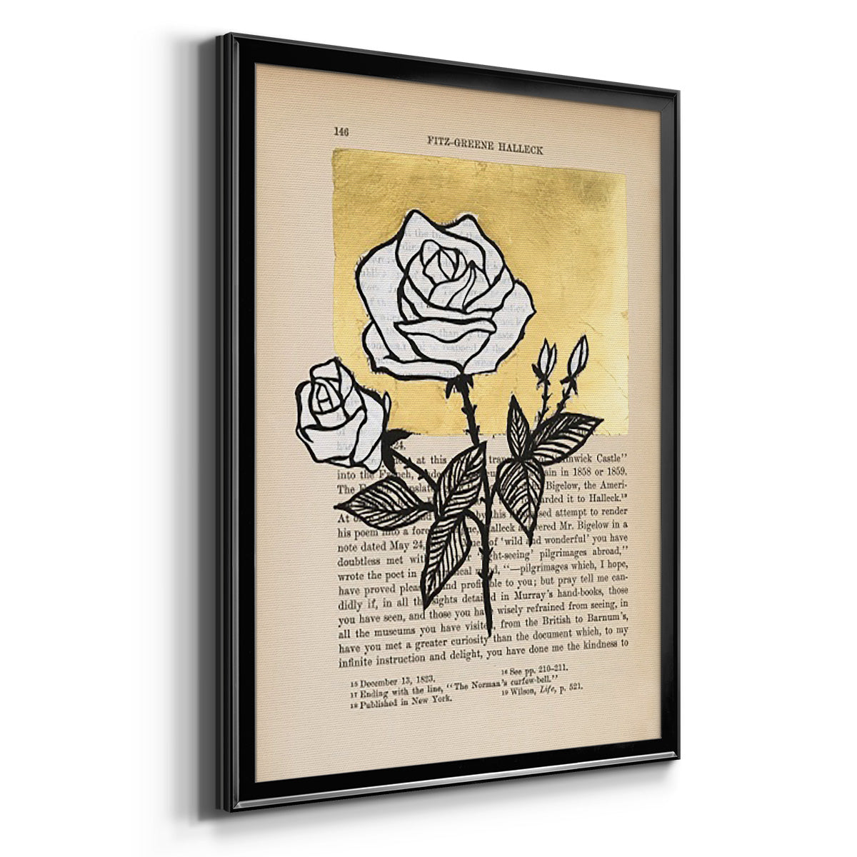 Floral Diary II - Modern Framed Canvas Print