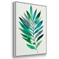 Palm Frond Flow I - Framed Premium Gallery Wrapped Canvas L Frame 3 Piece Set - Ready to Hang