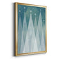 Mod Evergreens II - Modern Framed Canvas Print