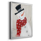 Festive Snowman I - Modern Framed Canvas Print