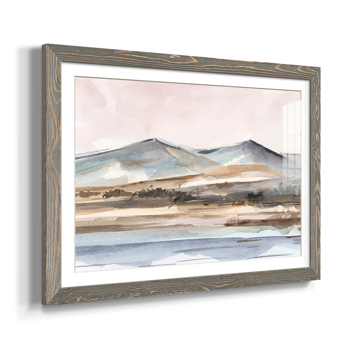 Autumn Mountain Valley II - Barnwood Framed Art Print