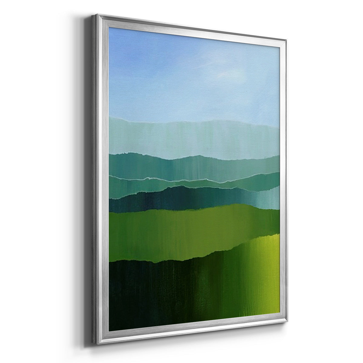 Blue Ridge Fade I - Modern Framed Canvas Print