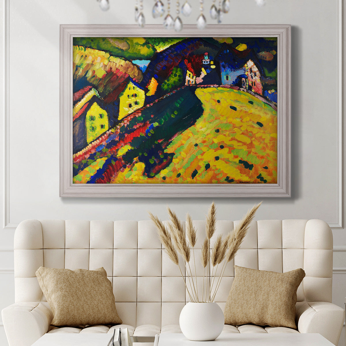 Houses at Murnau - Ornate Framed Canvas Print